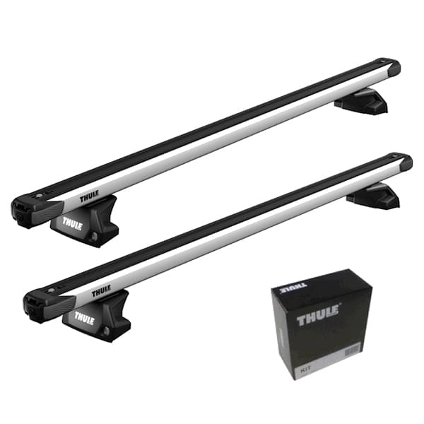 THULE Dachträger Evo SlideBar 7106 891 6121 Kompletter THULE Dachtraeger Evo mit ausziehbaren SlideBar Aluschienenprofilen