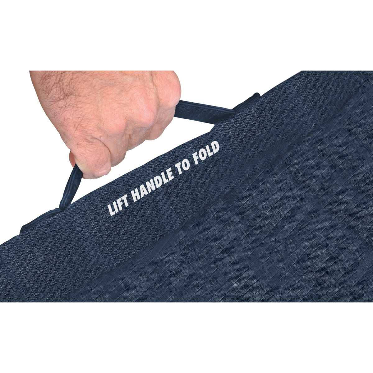 GCI faltbarer Schaukelstuhl Freestyle Rocker mit Seitentisch Heathered Indigo - 371145