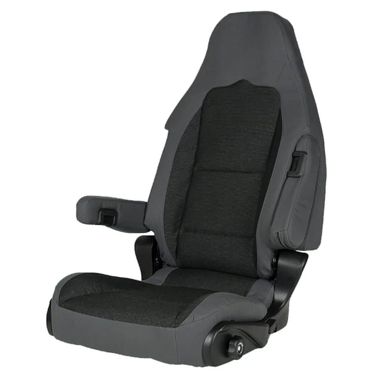 SPORTSCRAFT Pilotensitz S10.1 Farbe Tavoc 2 grau-schwarz mit Lordosenstuetze Fahrerseite - 4011305