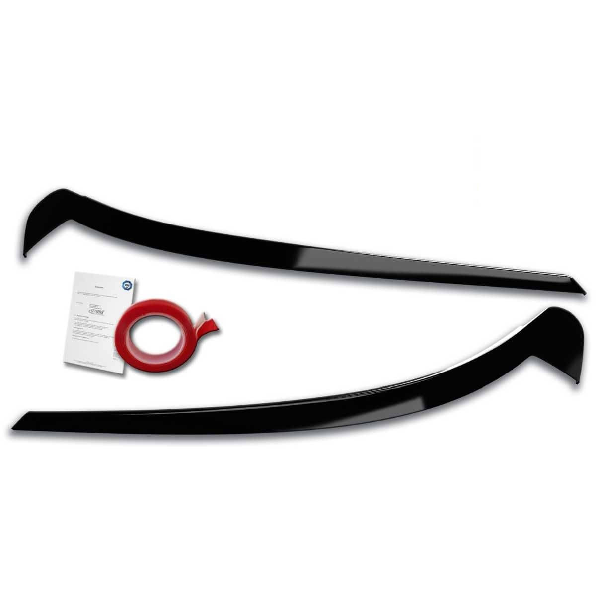 RDX Racedesign Scheinwerferblenden Boeser Blick fuer VW ID-3 ID3 E1 ab Bj. 2019 Schwarz Glaenzend - RDSB182-GZD