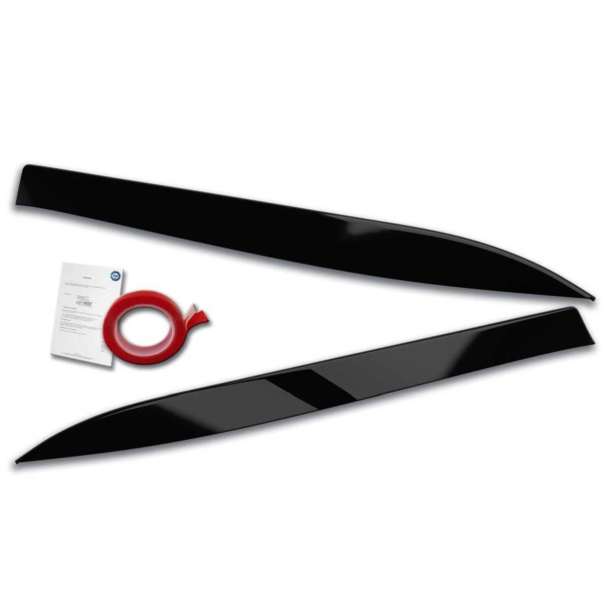 RDX Racedesign Scheinwerferblenden Boeser Blick fuer MERCEDES A-Klasse W176 245G Bj. 2012-2019 Schwarz Glaenzend - RDSB167-GZD