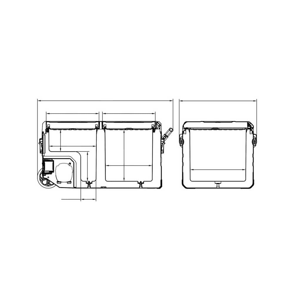 CARBEST Kompressor-Kuehlbox DualCooler 72 mit Rollen - 71455