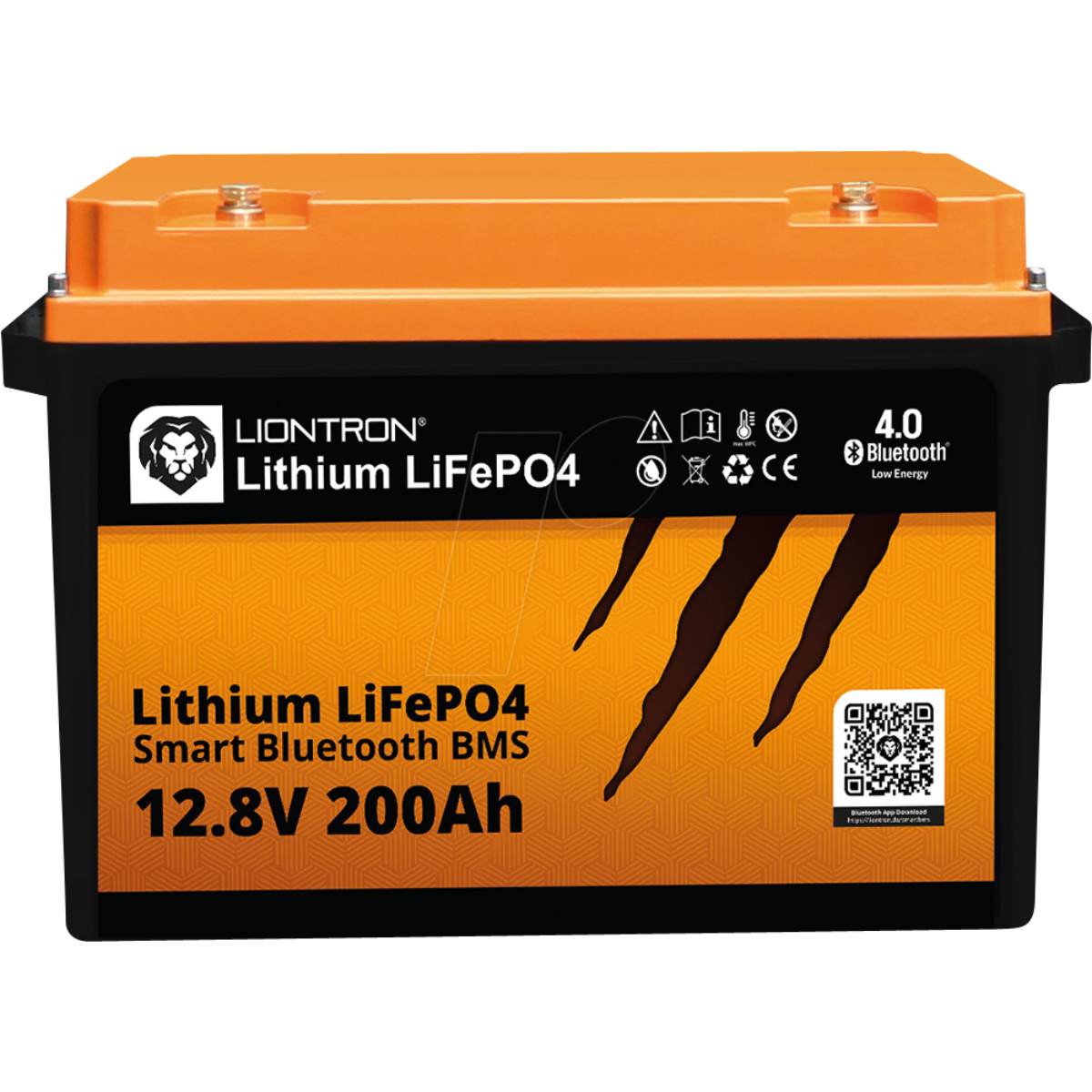 LIONTRON Lithium-Batterie LiFePO4 12-8V 200Ah LXArctic smart BMS mit Bluetooth- Marine IP67 - LISMART12200LX-MA