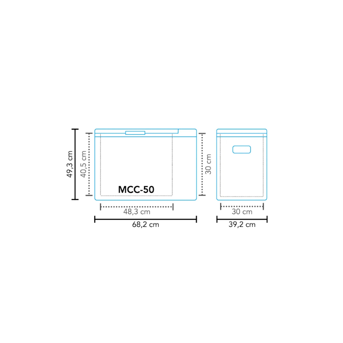 MESTIC MCC-50 Kompressor Kuehlbox 12-24-230 V 50 L - 1512560