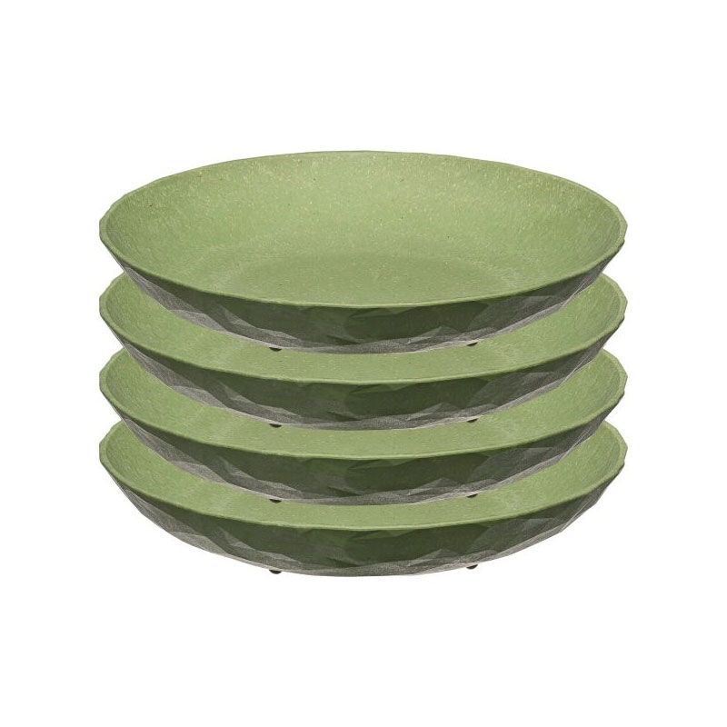 KOZIOL Suppenteller CLUB nature leaf green ø 22 cm 4er-Set - 5006703