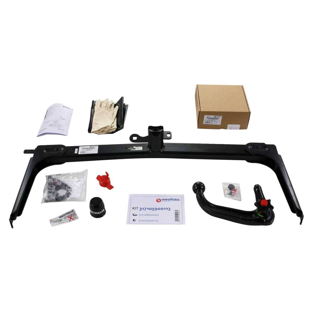 WESTFALIA Abnehmbare Anhängerkupplung Skoda Yetia 08/2009-12/2017 im Set inkl. 13-pol. E-Satz Westfalia Abnehmbare Anhaengerkupplung fuer Skoda Yeti -BJ 08-2009-12-2017- - im Set mit 13-pol. fahrzeugspezifischem Elektrosatz - 317105900113