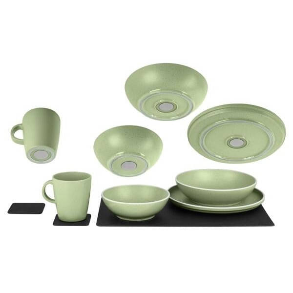 BRUNNER x SILWY DOLOMIT MAGNETIC ANTISLIP Geschirr-Set Gruen 11-tlg- - 0842050N.C43