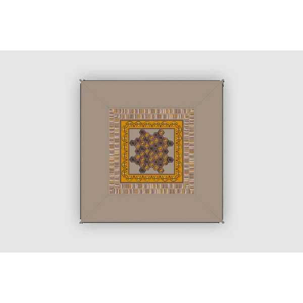 BENT Verbindbarer Teppich Zip-Carpet Ocker Afrika Druck - 50060