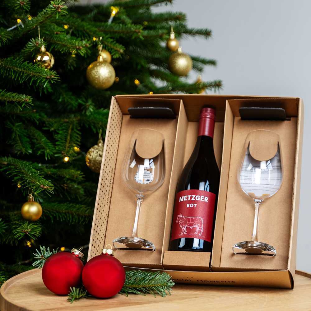 SILWY Geschenkbox -Herzliche Frische- -Wein- - S025-2701-2