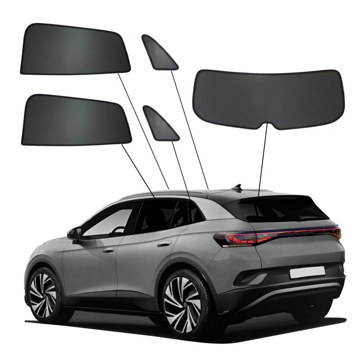 WINDESA SunClip Sonnenschutz - Sichtschutz VW ID-4 ab Bj. 2020 Set ABC - sun-10477abc