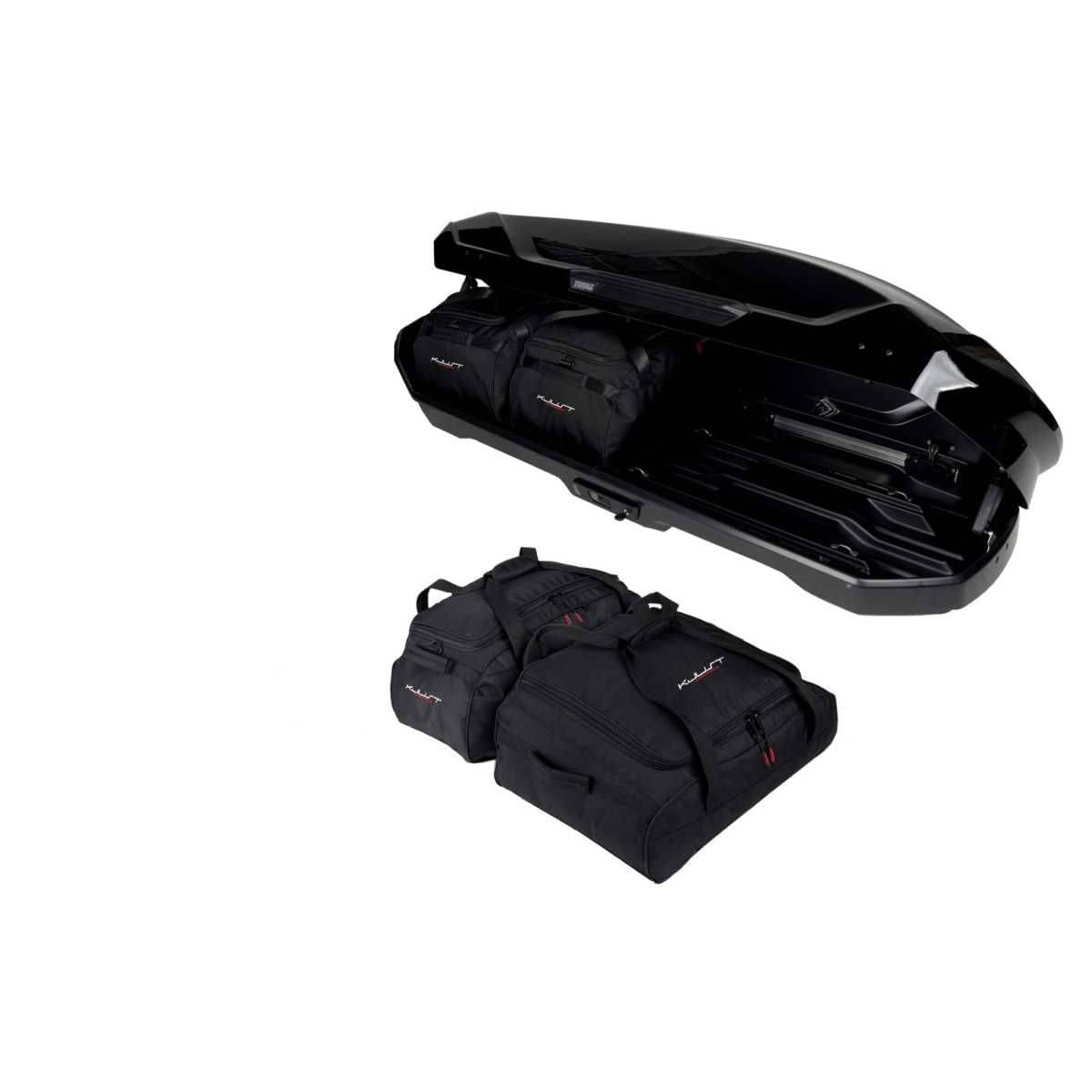 KJUST Dachboxen Taschen Set fuer Dachbox THULE MOTION 3 SPORT 4er-Set - 13170
