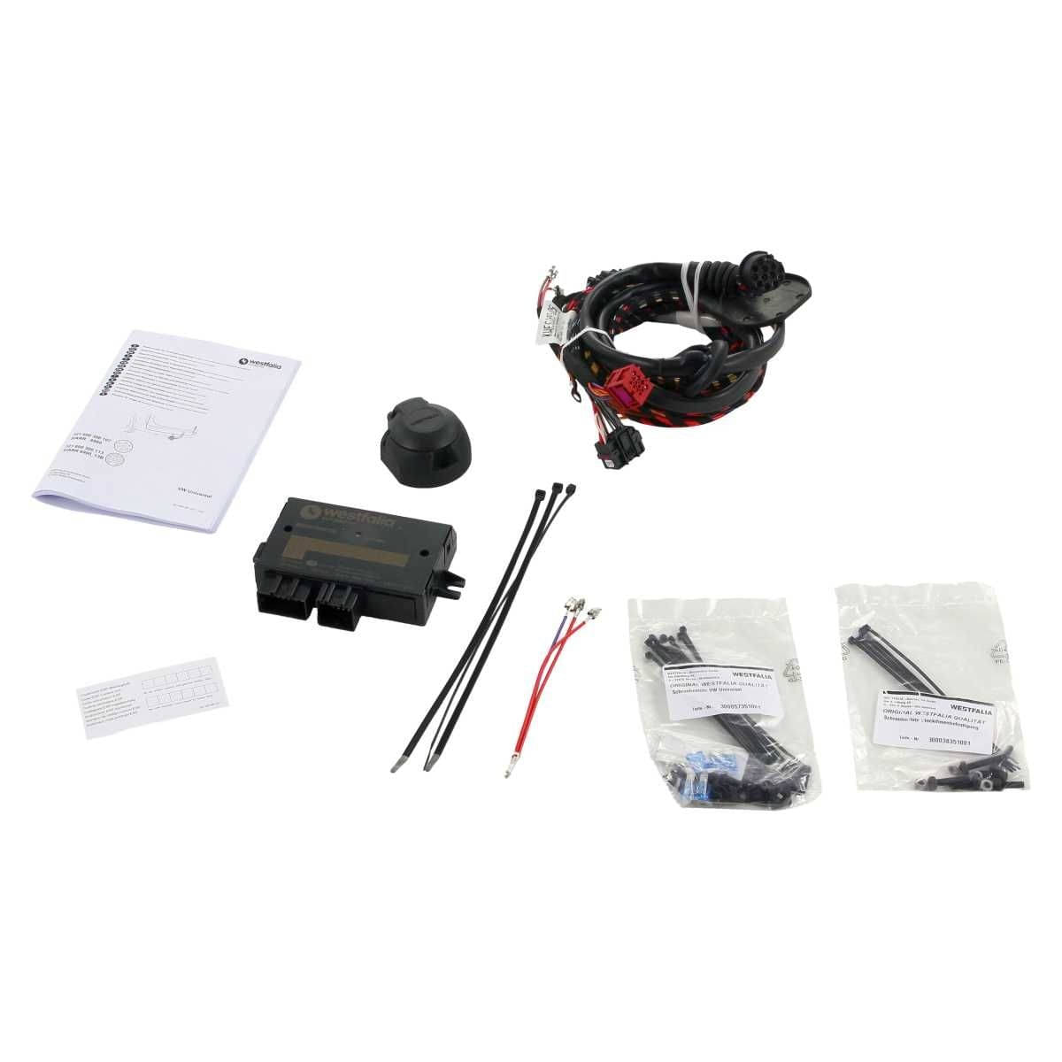 Westfalia Abnehmbare Anhaengerkupplung fuer VW Golf 5-6 Limousine -inkl- Golf Plus- Crossgolf- -BJ 10-2003-11-2013- - im Set mit 13-pol. fahrzeugspezifischem Elektrosatz - 321751900113