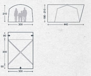 KAMPA aufblasbares Busvorzelt Roam Air Low - 9120002458