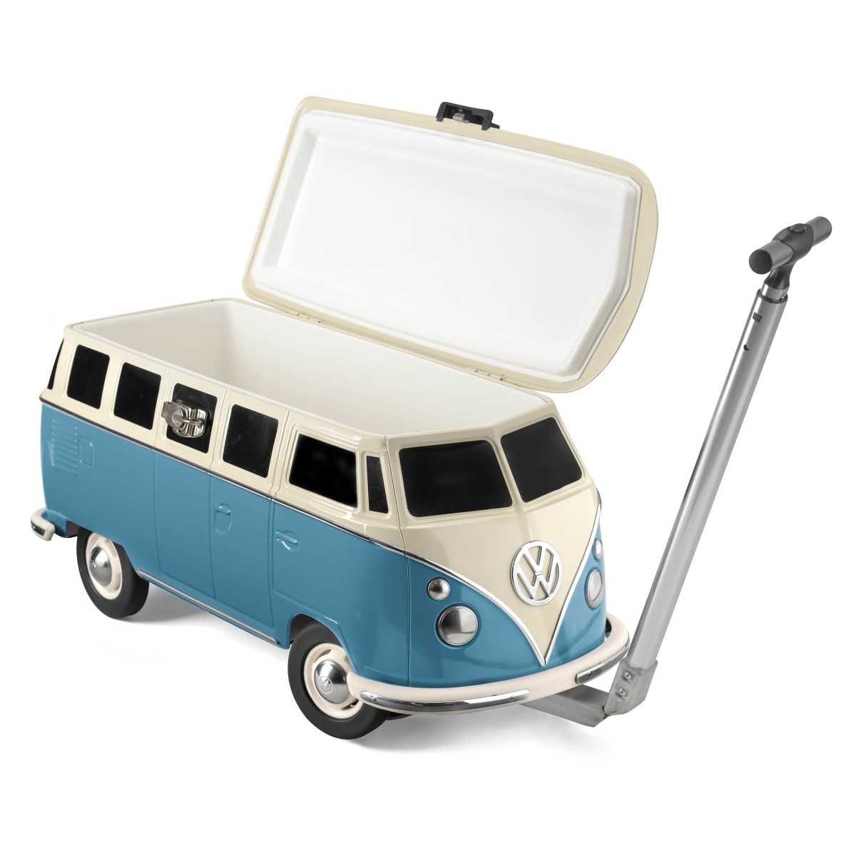 VW Collection VW T1 Bulli Bus Fahrbare Kuehlbox blau 30 Liter - OL0188-BL