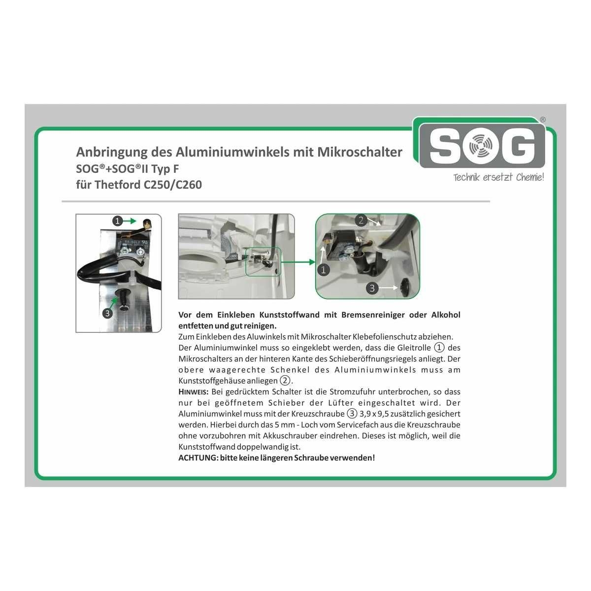 SOG Ersatzteil Mikroschalterset Typ F fuer Thetford C250-C260 528 060 0