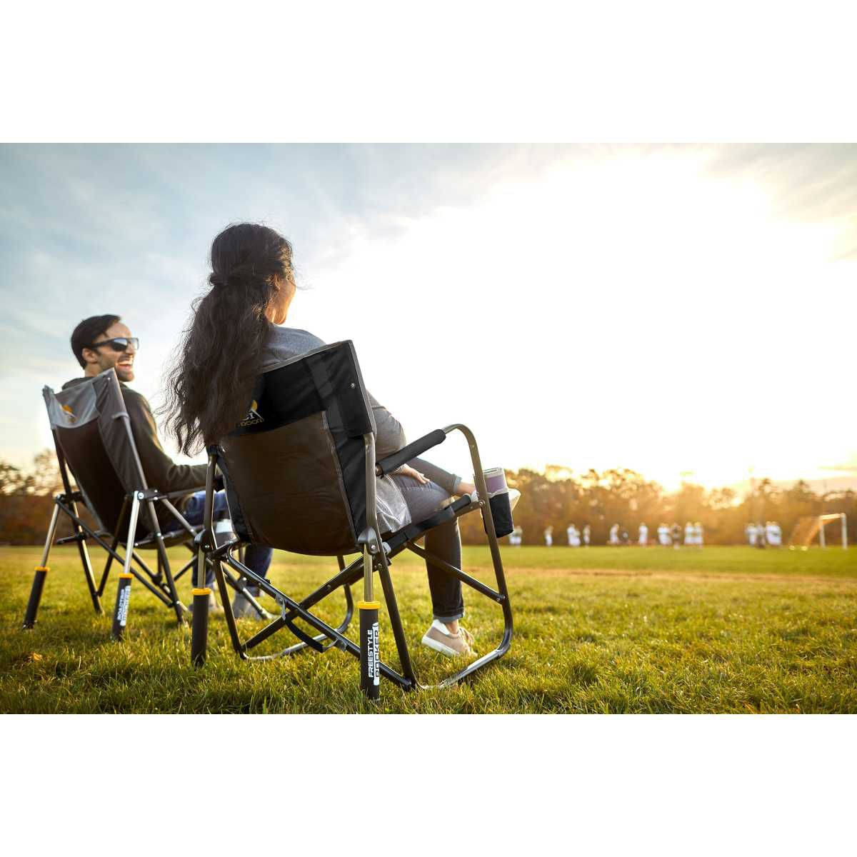 GCI faltbarer Schaukelstuhl Freestyle Rocker Black - 37010
