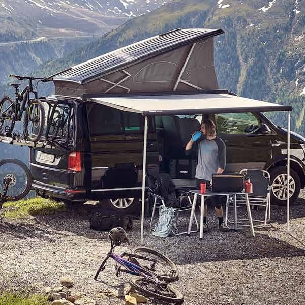 THULE Omnistor Markise 4200 Gehaeuse anthrazit Tuch Mystic grau 260 cm - 302820