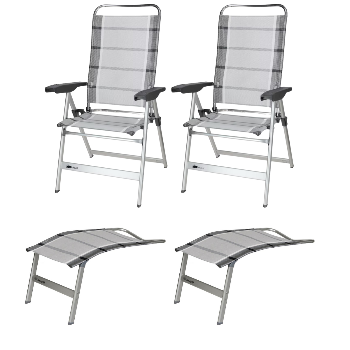 DUKDALF Stuhl Dynamic silber anthratit - Beinauflagen 2er-Set - 41-00-0649-4 41-08-0649.4