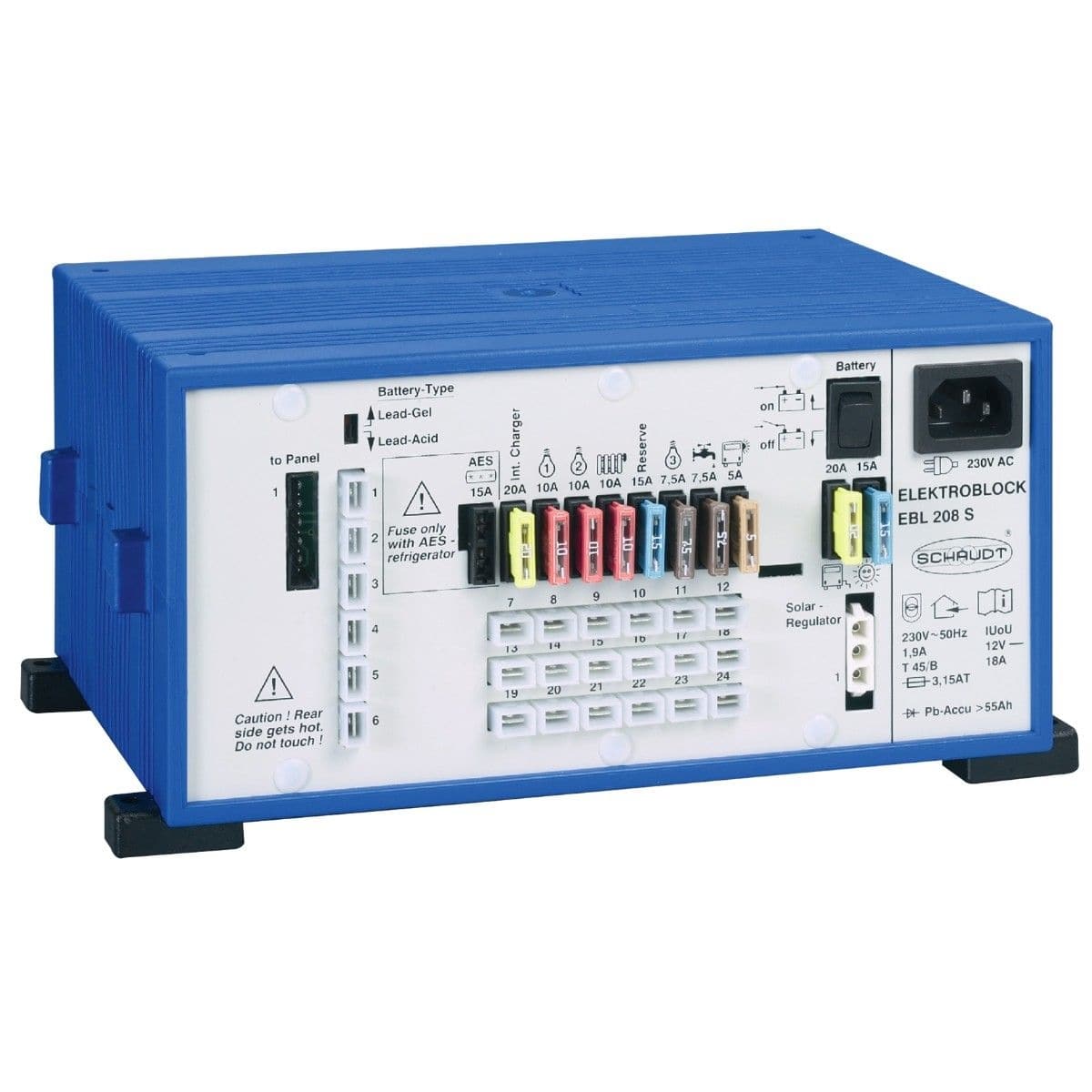 LIPPERT SCHAUDT Elektroblock EBL 208 mit Kontrolltafel LIPPERT -ehem. SCHAUDT- Elektroblock EBL 208 mit Kontrolltafel 9990322