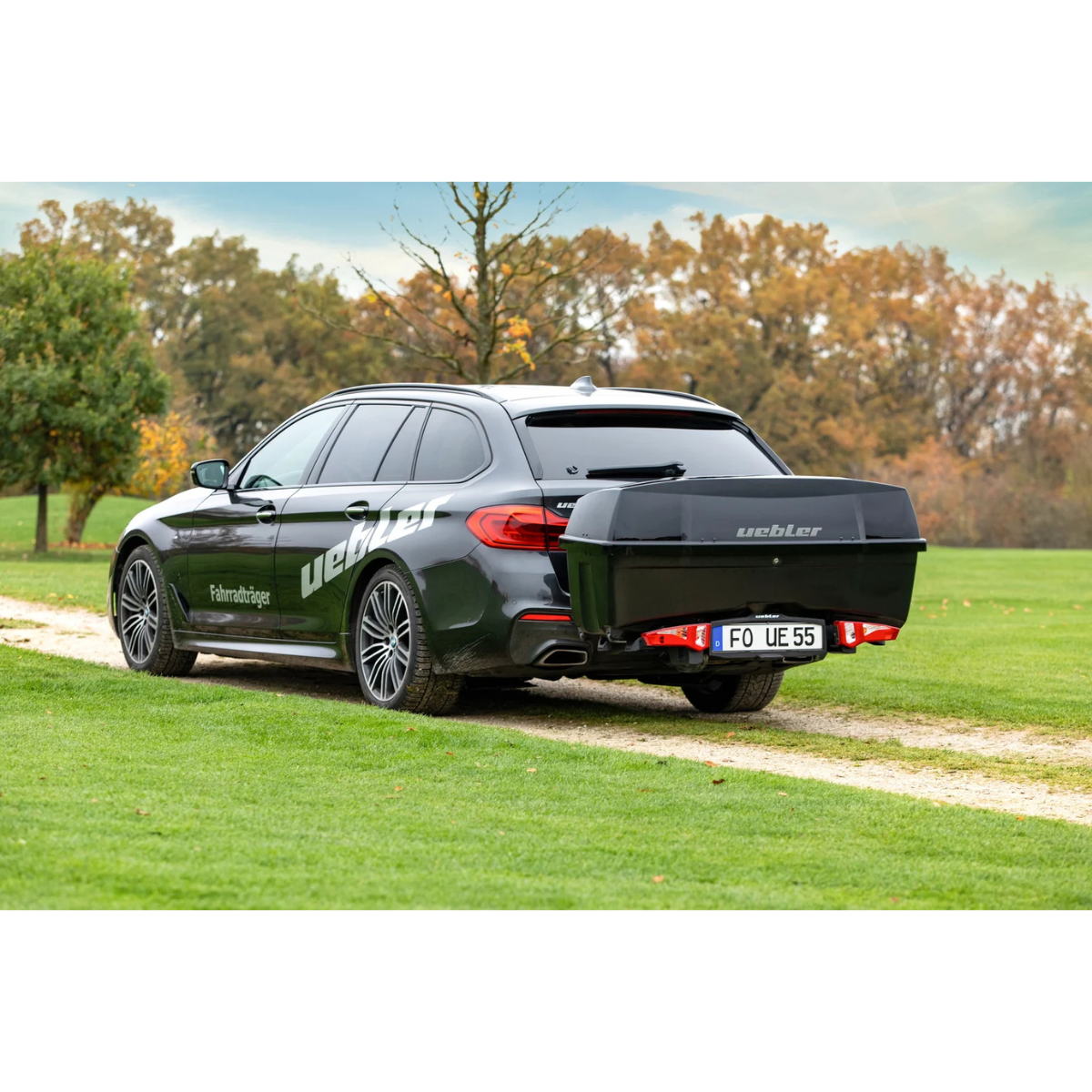 UEBLER Heckbox B1 300 Liter für Kupplungsträger Deckel schwarz matt UEBLER Heckbox B1 300 Liter fuer Kupplungstraeger 25081 Deckel schwarz matt