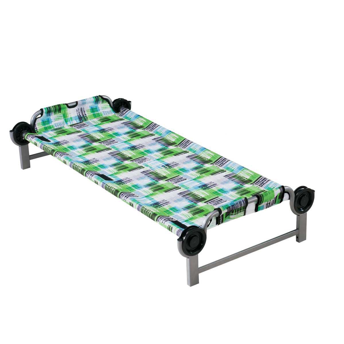 Disc-O-Bed KID-O-BED - Kinder Einzelbett blockpattern gerader Rahmen - 30205SN