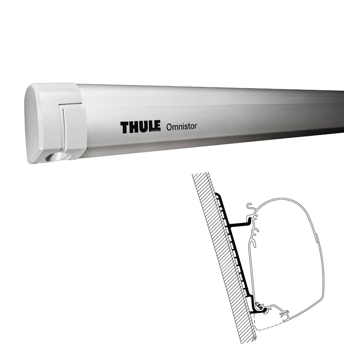 Thule Omnistor 5200 -4-02x2.50- - 301153 - Markise THULE Omnistor 5200 Mystic grau 400 cm Gehaeuse eloxiert