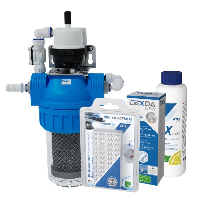 WM AQUATEC Komplett-Loesung Wasserhygiene UV-8 ECO fuer Tanks bis 60 Liter - UV-8-ECO-KLW60