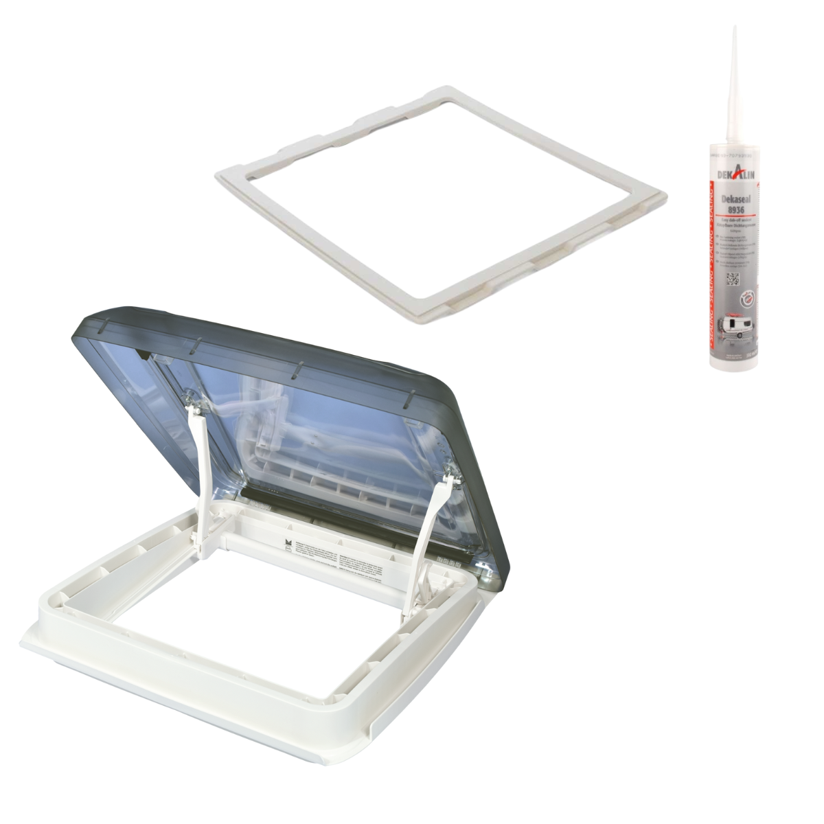 MPK Dachhaube VisionStar M Ausschnitt 40 x 40 cm 25-60 mm cremeweiß ohne LED - Fiat Ducato-Set MPK Dachhaube VisionStar M Ausschnitt 40 x 40 cm 25-60 mm cremeweiss ohne LED - Fiat Ducato-Set - 4903PW 4040ARW