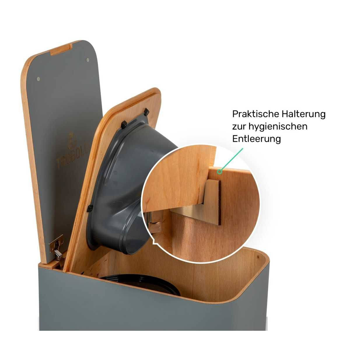 TROBOLO SilvaBlœm grau Trenntoilette - H3XX1457G