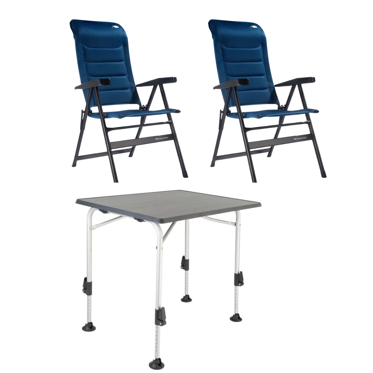 FF Kollektion Stuhl HighQ Basic Blueline 2er-Set & Tisch HighQ Blackline 80x60 cm FF Kollektion Stuhl HighQ Basic Blueline 2er-Set & Tisch HighQ Blackline 80x60 cm