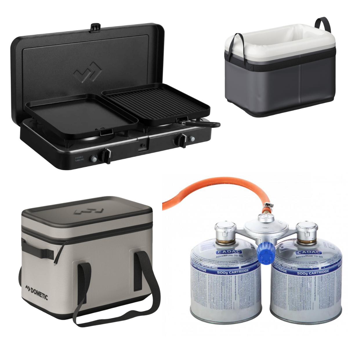 CADAC 2 Cook 3 Turbo FFD Deluxe 50mbar - Premium-Set 1.0 - 203F2C-20-DE 346-10-DE CA500-N 9600050768 9600050791