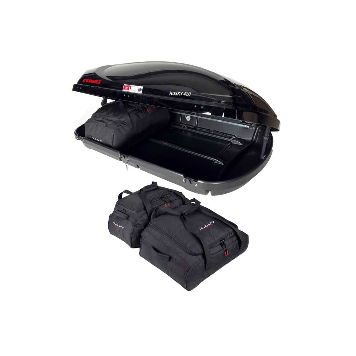 KJUST Dachboxen Taschen Set fuer Dachbox KAMEI HUSKY 420 3er-Set - 13131