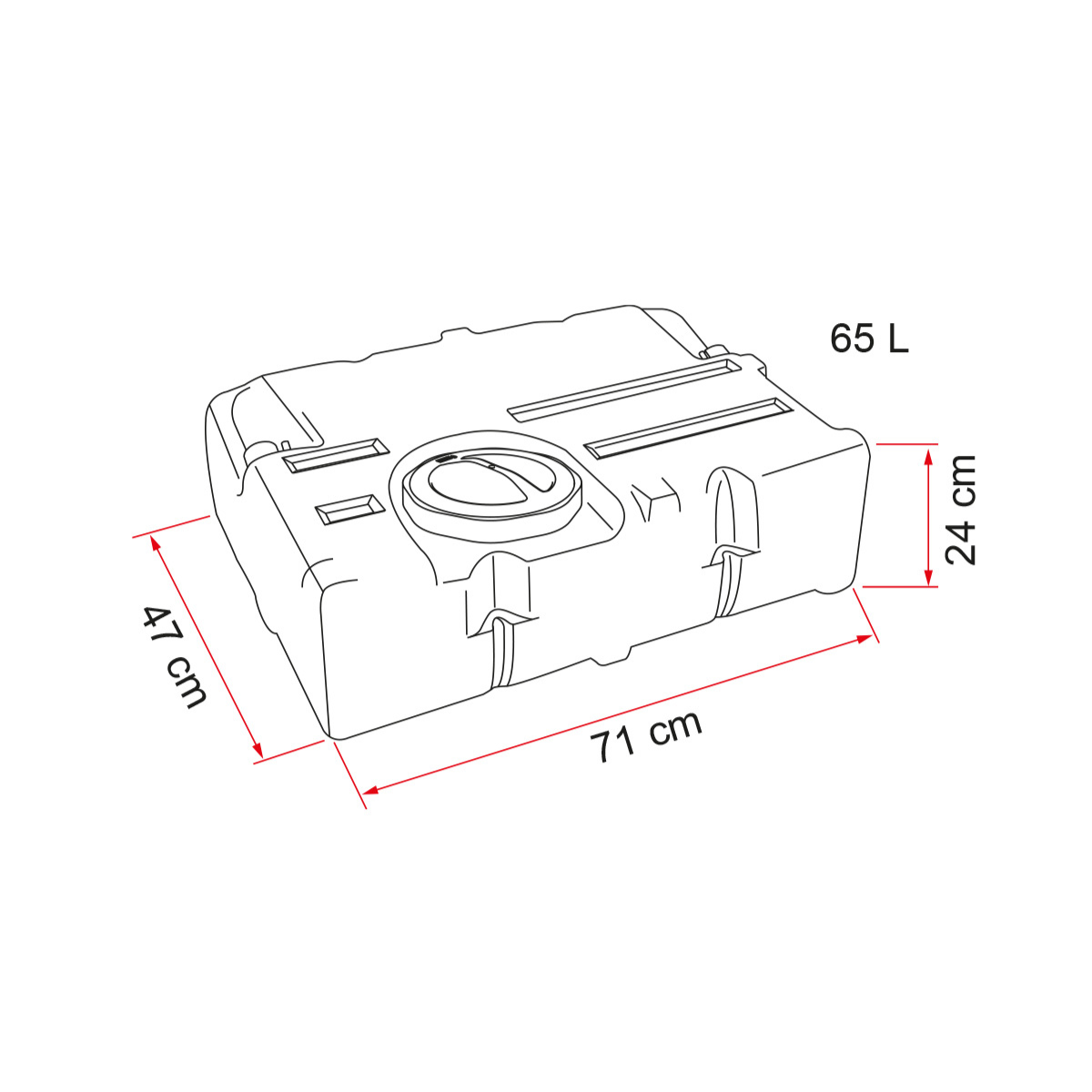FIAMMA Tank 70 fuer Frischwasser- Fassungsvermoegen 65 L - 08306-03-