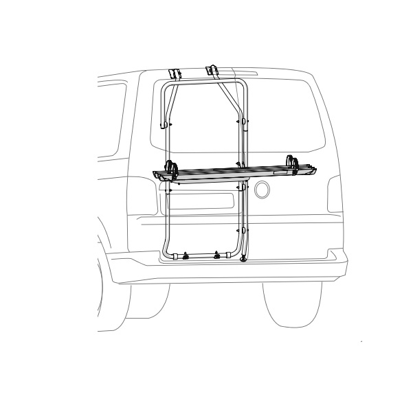 Fahrradtraeger FIAMMA Carry Bike VW T5 T6 D doppelter Hecktuer