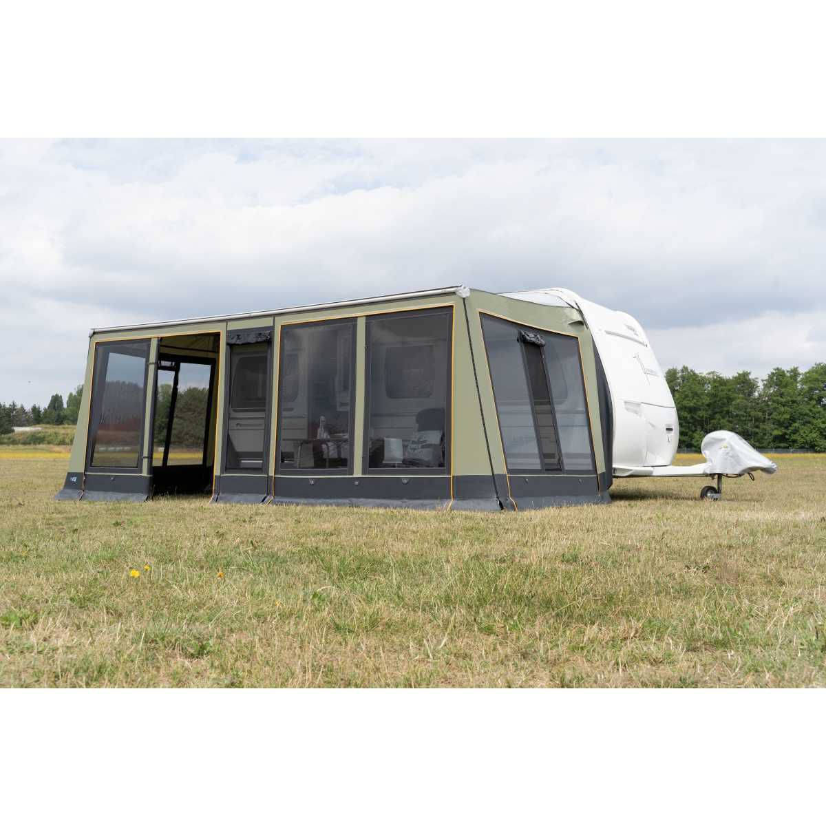 WIGO Markisenzelt ROLLI PLUS Modul Moos Gr. 8 Umlaufmass 946 - 980 cm Auszug 250 cm - 6600