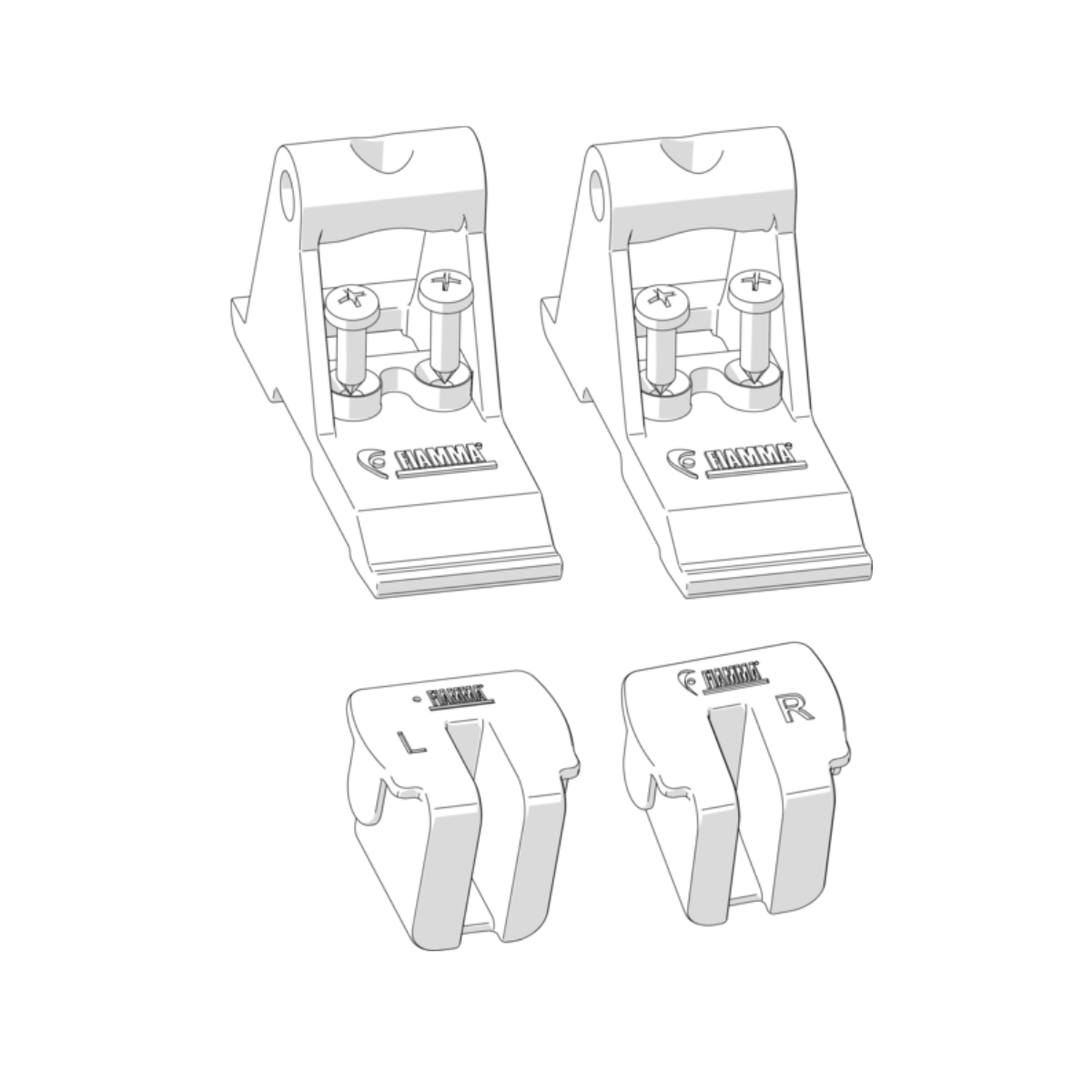 FIAMMA Adapter Kit Side F45s 2er-Set 98655D563