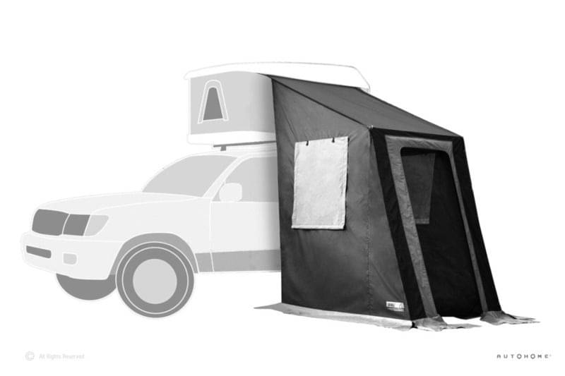 AUTOHOME Umkleidekabine fuer Dachzelt MAGGIOLINA fuer Fahrzeughoehe 155-170cm M-12A