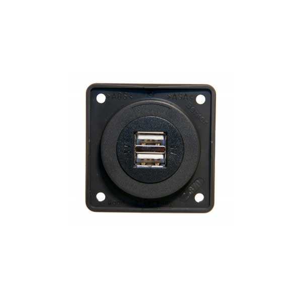 BERKER INTEGRO Flow Einbau-USB-Doppelladesteckdose 12V anthrazit matt Einsatz schwarz - 9 2602 25 05