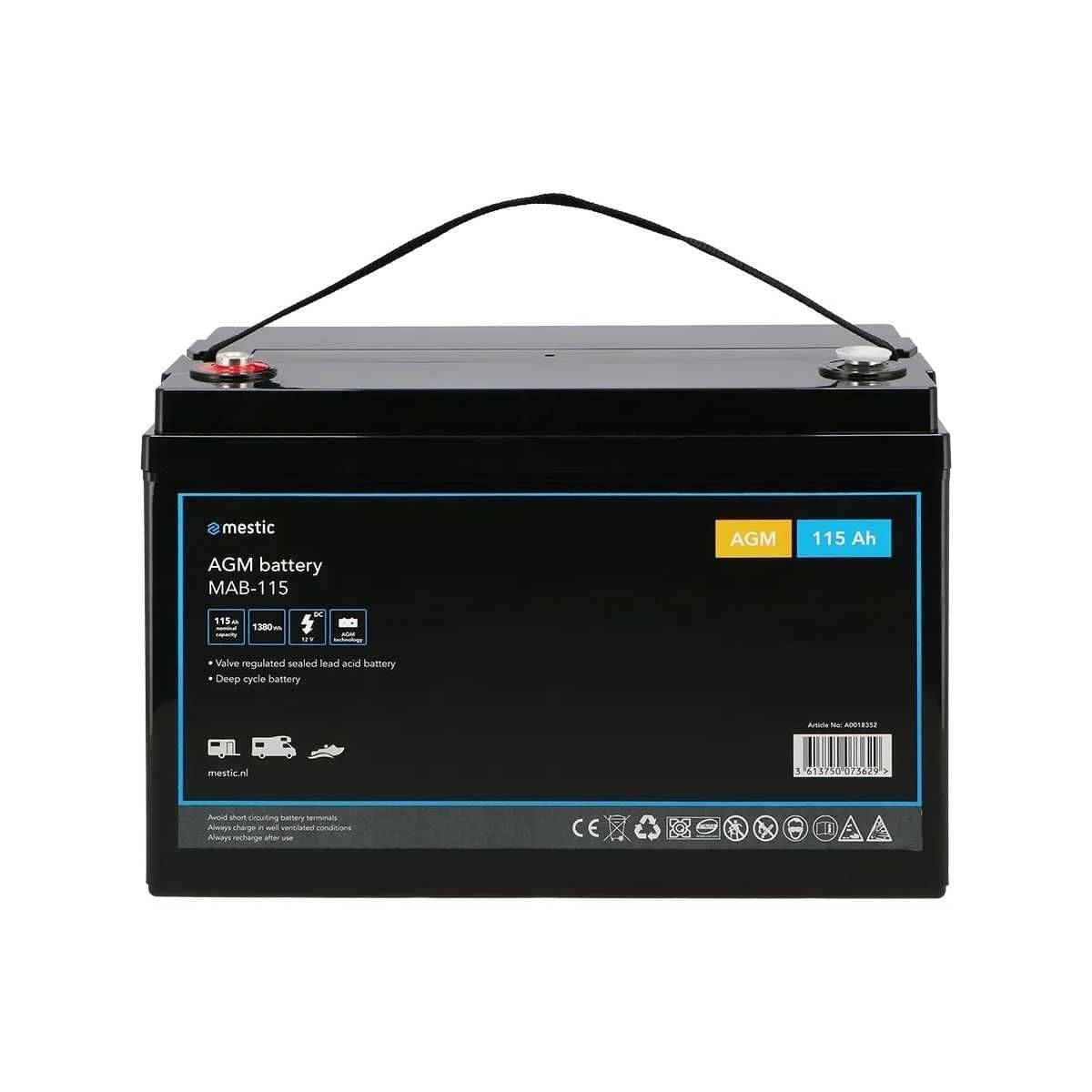 MESTIC MAB-115 AGM-Batterie- 12 V- 115 Ah - 1518470
