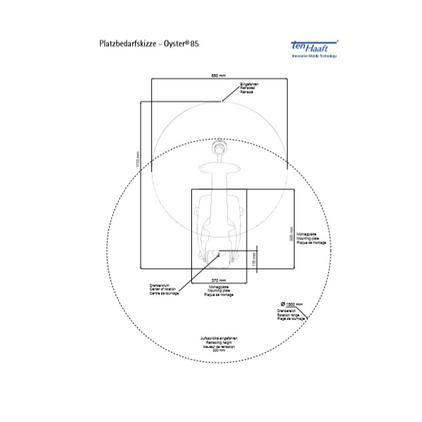 TEN HAAFT Oyster 85 Vision SAT-Anlage Single SKEW - 1-004.5004