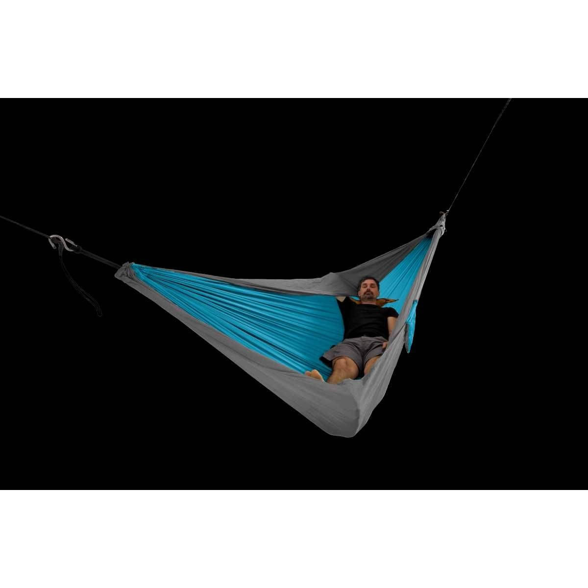 TICKET TO THE MOON King Size Hammock Haengematte Aqua - Dark Grey inkl. Lightest Straps - TMK1503 TMLSTRAP