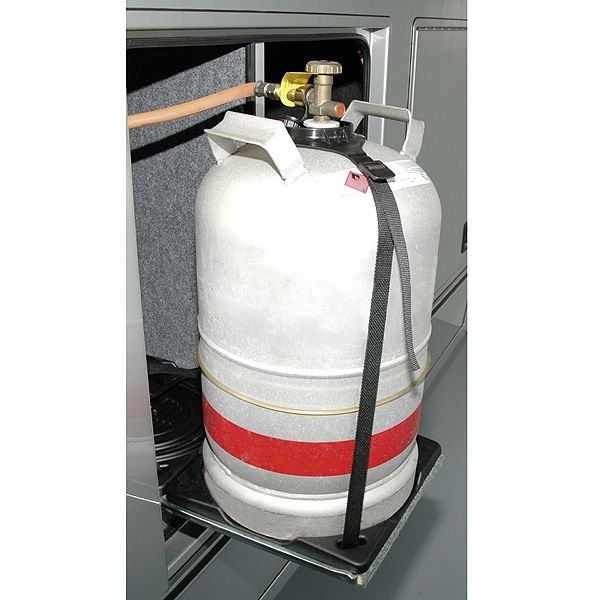 FROLI Gasflaschenhalter fuer 5 und 11 kg Gasflaschen schwarz - 29095