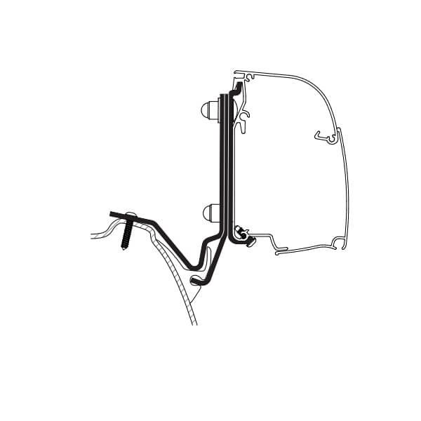 THULE Adapter Westfalia Kepler One/Five/Six Set für Markise T 4200 301980 THULE Adapter Westfalia Kepler One-Five-Six Set fuer Markise T 4200 301980