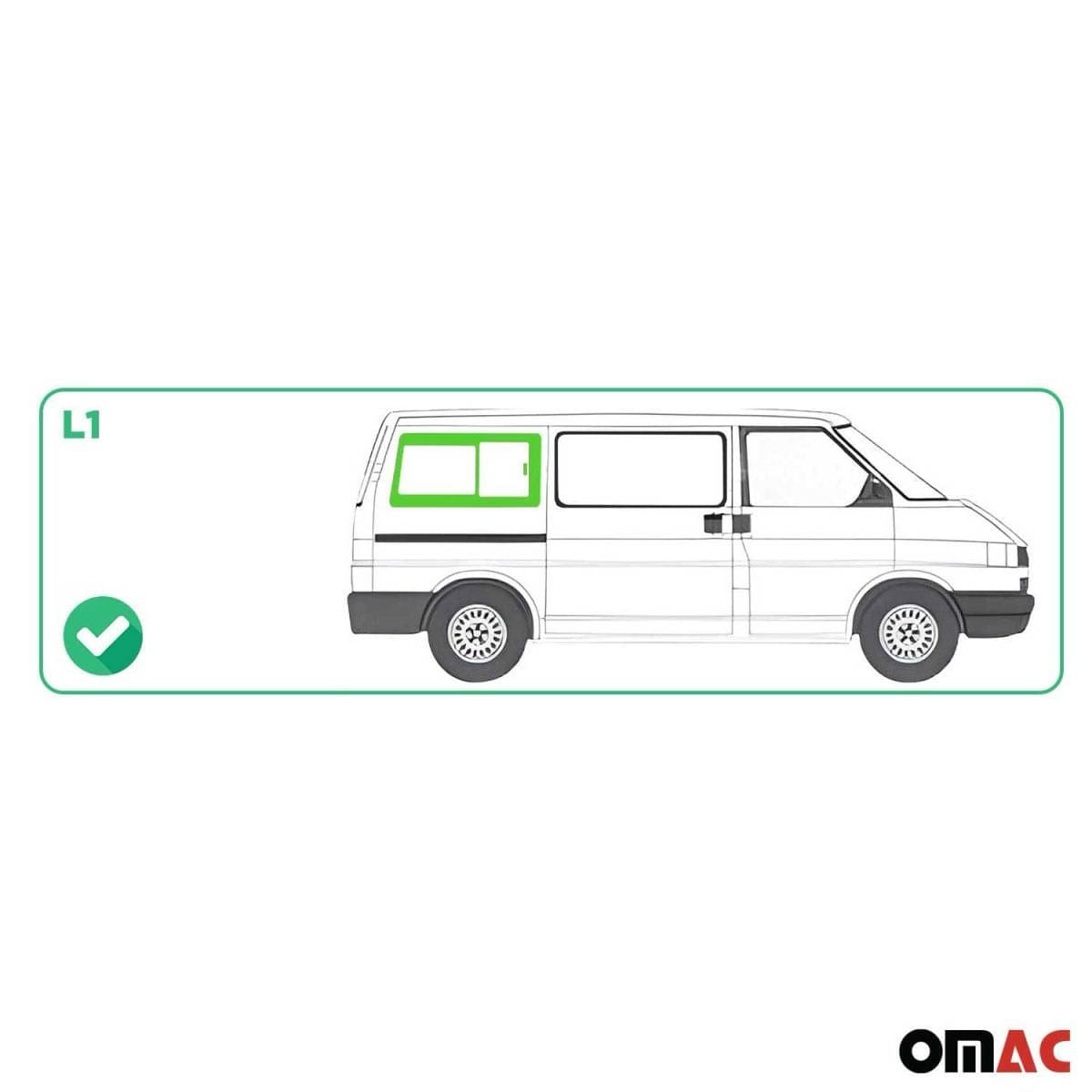 OMAC Seitenfenster Schiebefenster VW T4 L1 Bj. 1990-2003 Hinten Rechts OMAC Seitenfenster Schiebefenster VW T4 L1 Bj. 1990-2003 Hinten Rechts - 7521405-1RSSR
