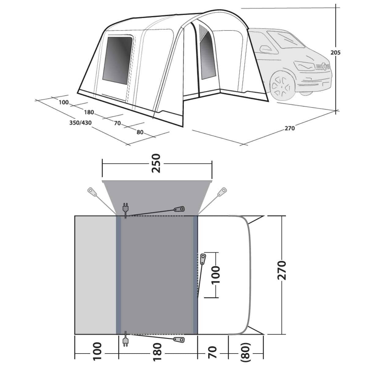 Outwell aufblasbares Busvorzelt Talladega Air - 111503