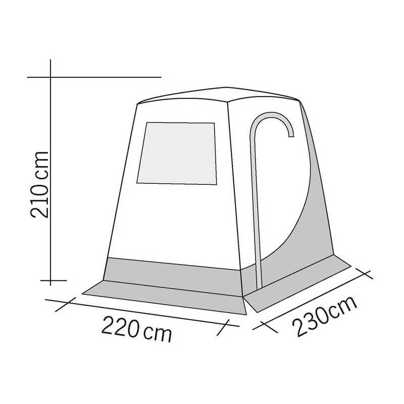REIMO TENT Heckzelt TRAPEZ PREMIUM fuer Mini-Vans mit Heckklappe - 937962