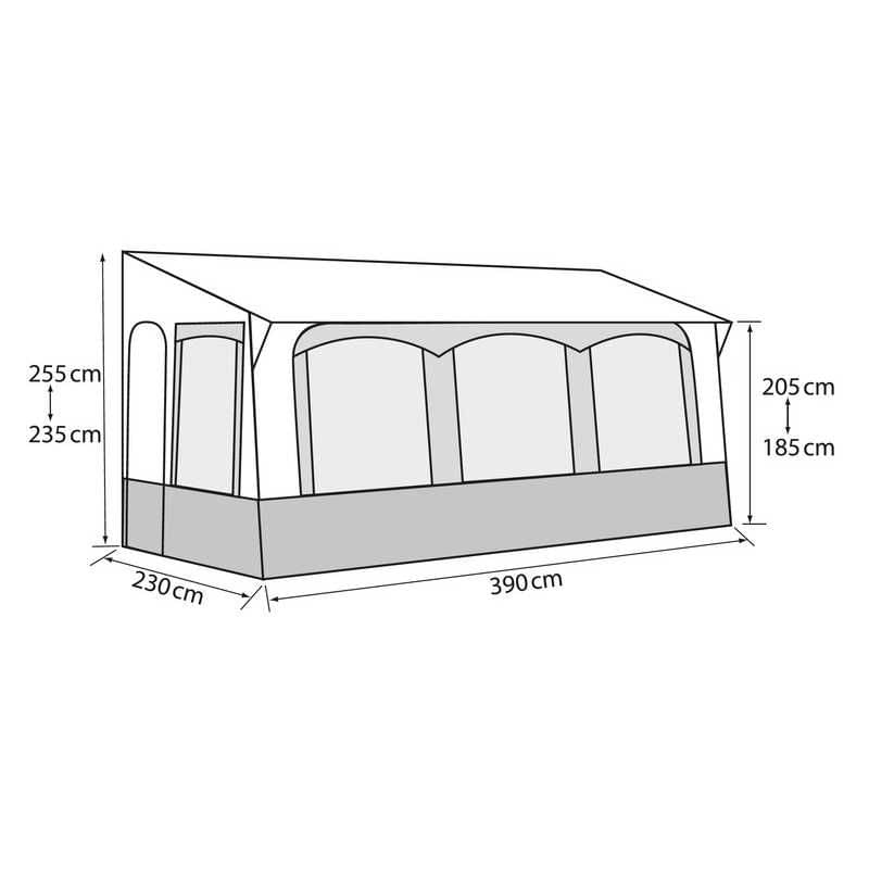 REIMO TENT Wohnwagenvorzelt CASA ROYAL 2 390 x 230 cm - 936382