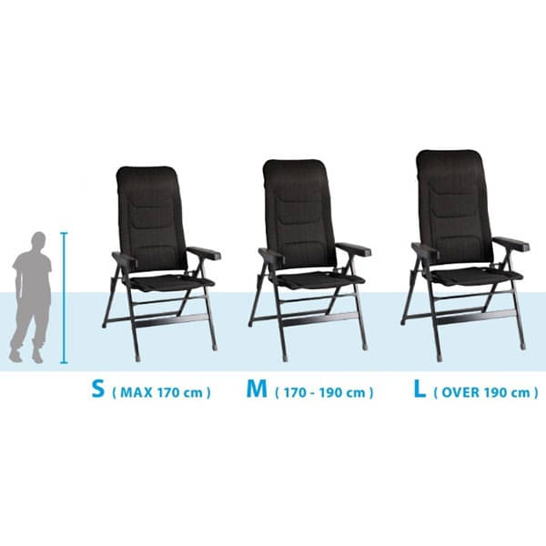 BRUNNER Campingstuhl ARAVEL 3D - M Schwarz 2er-Set - Rolltisch TITANIUM AXIA 2 104x62 cm - 0404065N.C09M 0406097N