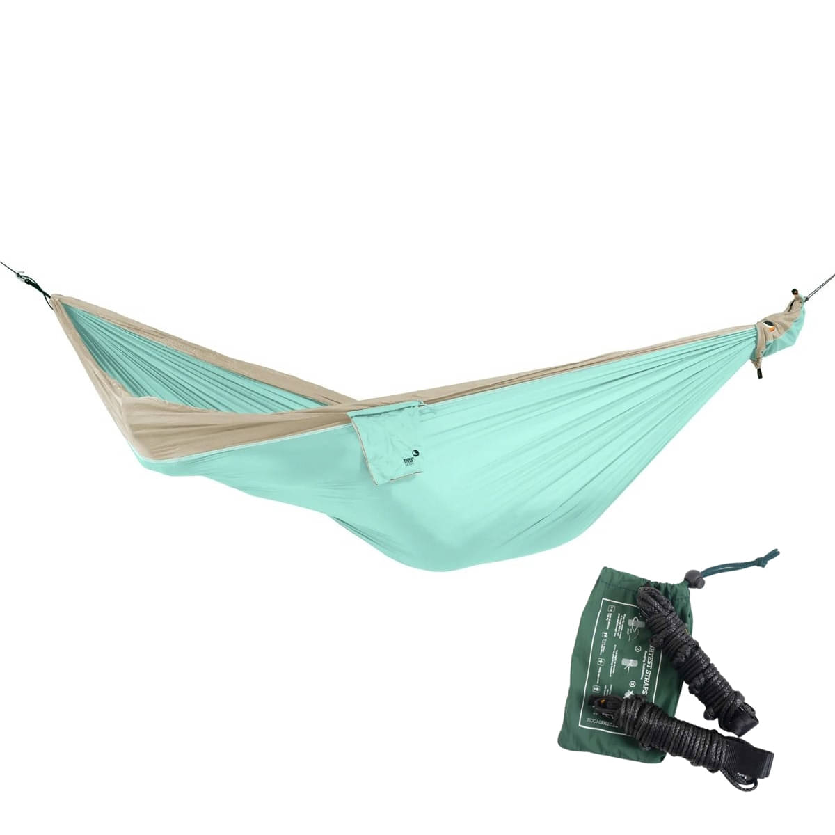 TICKET TO THE MOON Original Hammock Haengematte Mint - Ice Brown inkl. Lightest Straps - TMO7172 TMLSTRAP