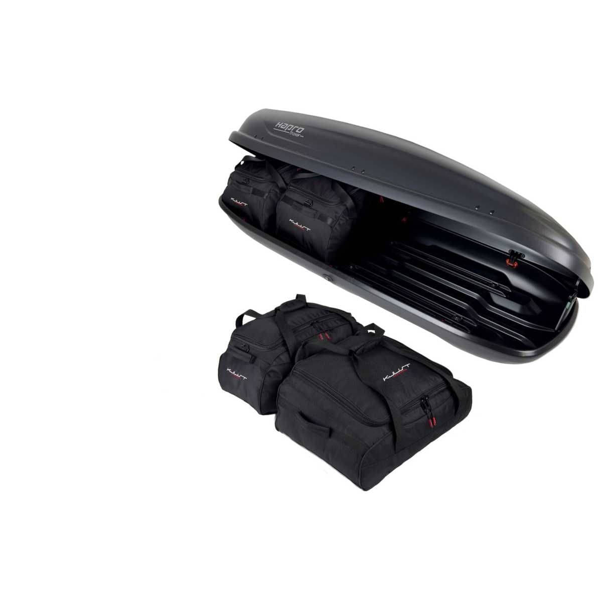 KJUST Dachboxen Taschen Set fuer Dachbox HAPRO TRAXER 6.2 4er-Set - 13222